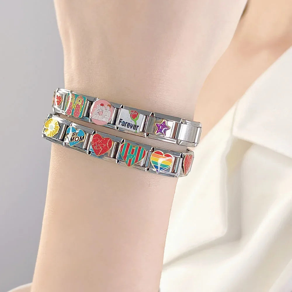 New Fashion Cat, Star, Guitar, Slippers Charm Italian Bracelet Links - Perfect gift for Her