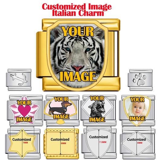 Customized Personalization Image Pictures Italian Charm Link
