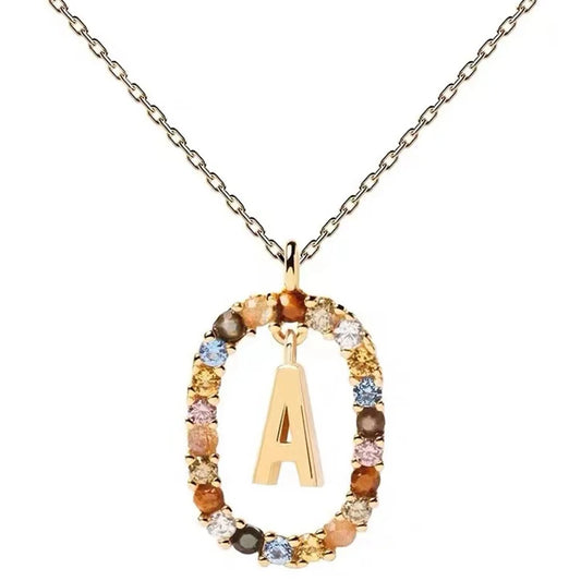 Zircon Letter Necklace