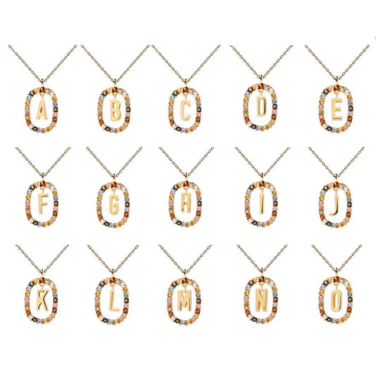 Zircon Letter Necklace