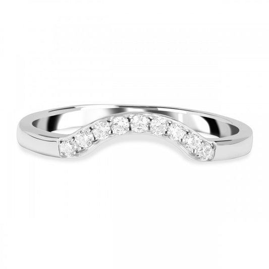 Elegant Oval White Topaz Stackable Ring in 925 Sterling Silver