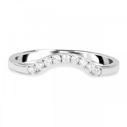 Elegant Oval White Topaz Stackable Ring in 925 Sterling Silver