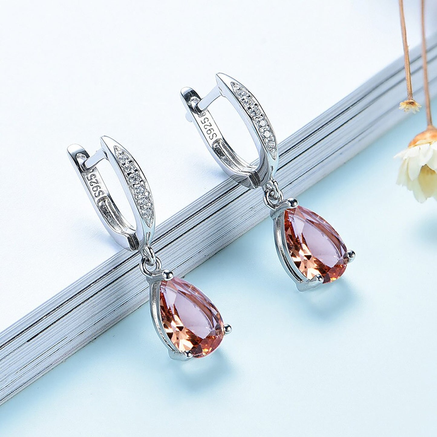 Diaspore Gemstone Earrings, Zultanite Earrings, Solid 925 Sterling Silver, Color Change Crystal Earrings, Rhodium Plating