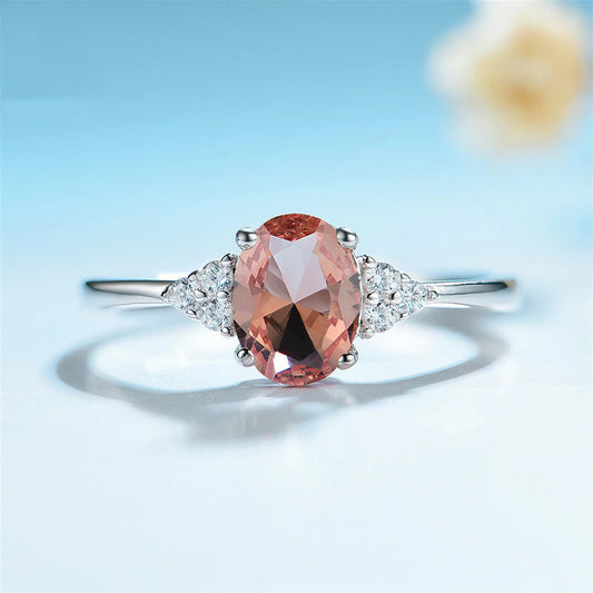 Oval Zultanite Ring, Solid 925 Silver Gemstone Ring