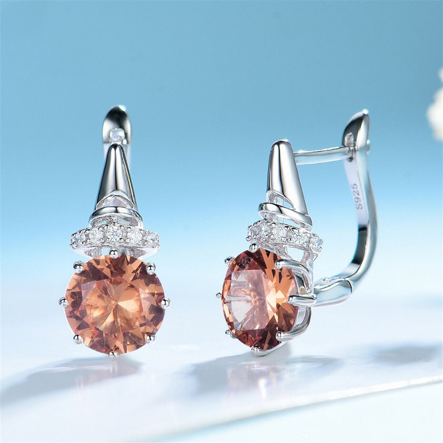 Diaspore Gemstone Earrings, Zultanite Earrings, Solid 925 Sterling Silver, Color Change Crystal Earrings, Rhodium Plating