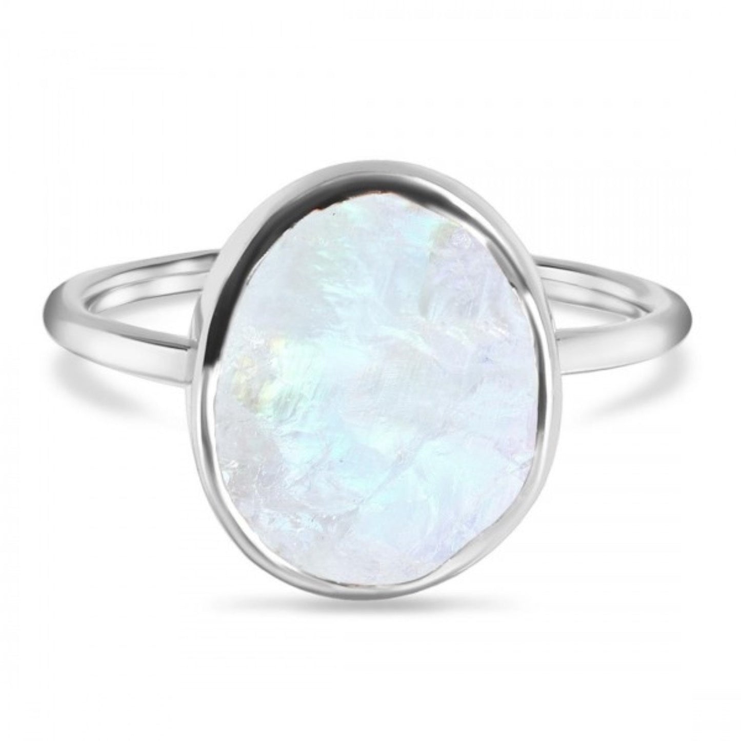 Rose Gold Moonstone Ring \ Moonstone  Ring \ Natural Moonstone Ring \ 925 Sterling Silver \ Raw Moonstone Ring \ Handmade ring