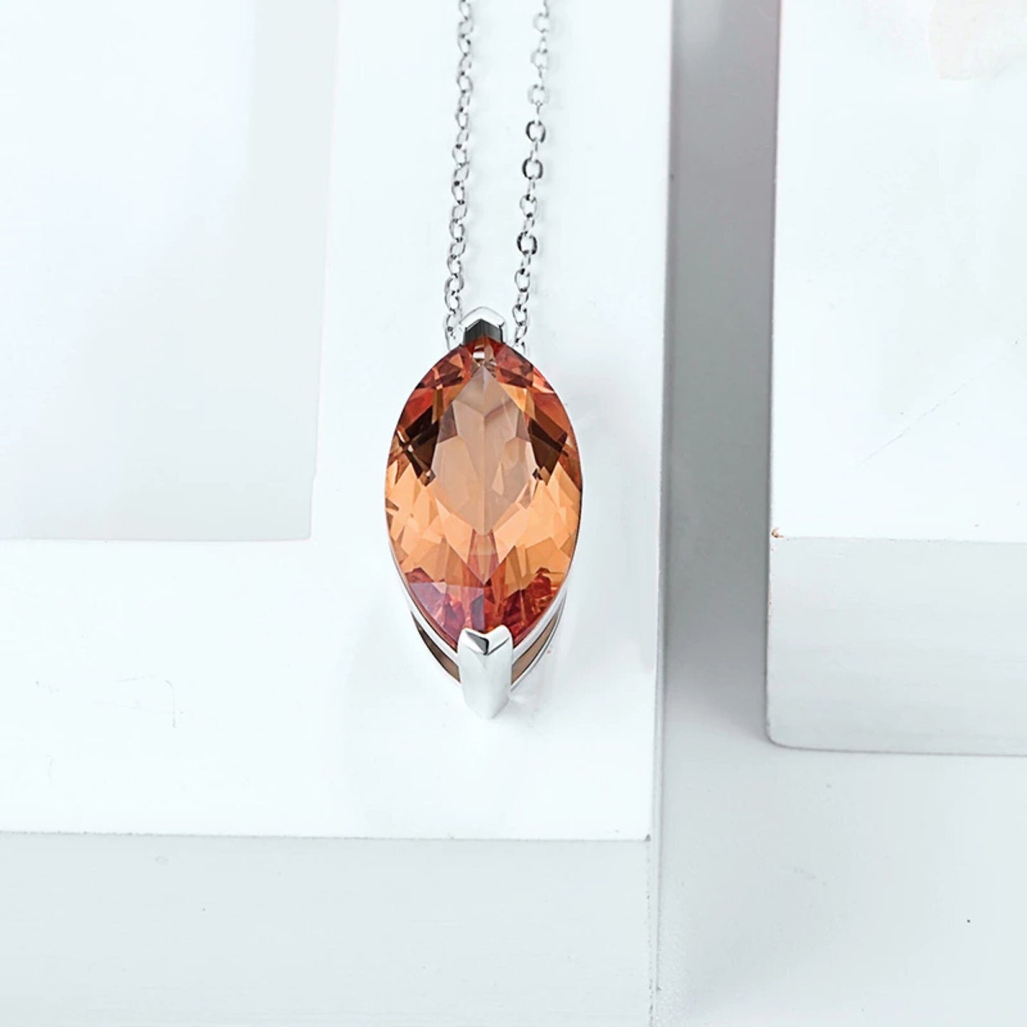 Zultanite 925 Silver Pendant Necklace, Marquise Cut 1.45 Grams Created Zultanite Necklace
