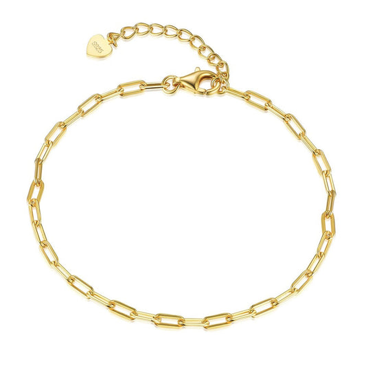 Gold Paperclip Bracelet Chain \ 18k Gold Filled Bracelet \ Gold Filled Paperclip Bracelet \ Gold Link Bracelet \ Bridesmaid Bracelet