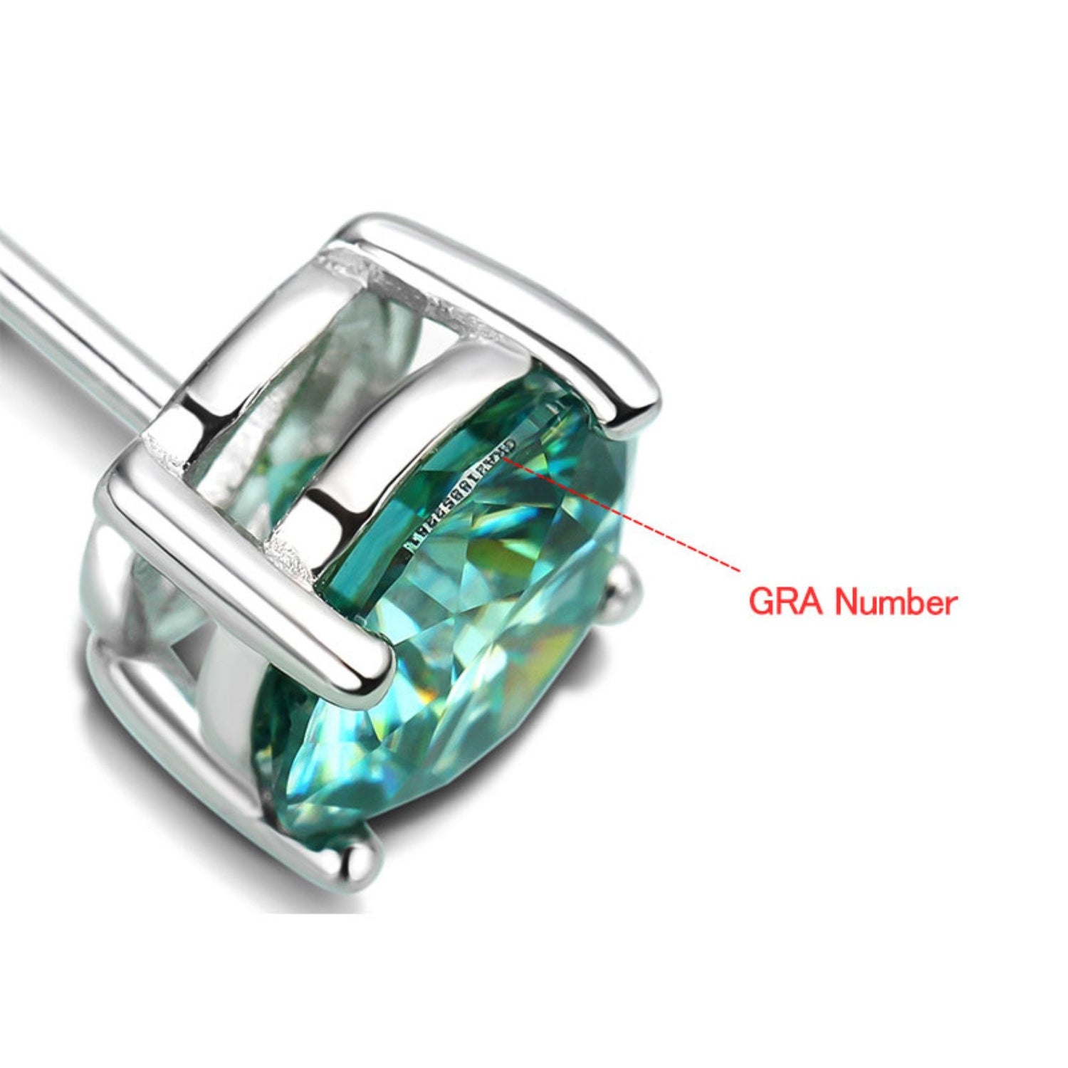 4-8 Carat Certified VVS Moissanite Stud Earrings Screw back in Sterling Silver VVS Moissanite Earrings Moissanite Studs Wedding Earrings
