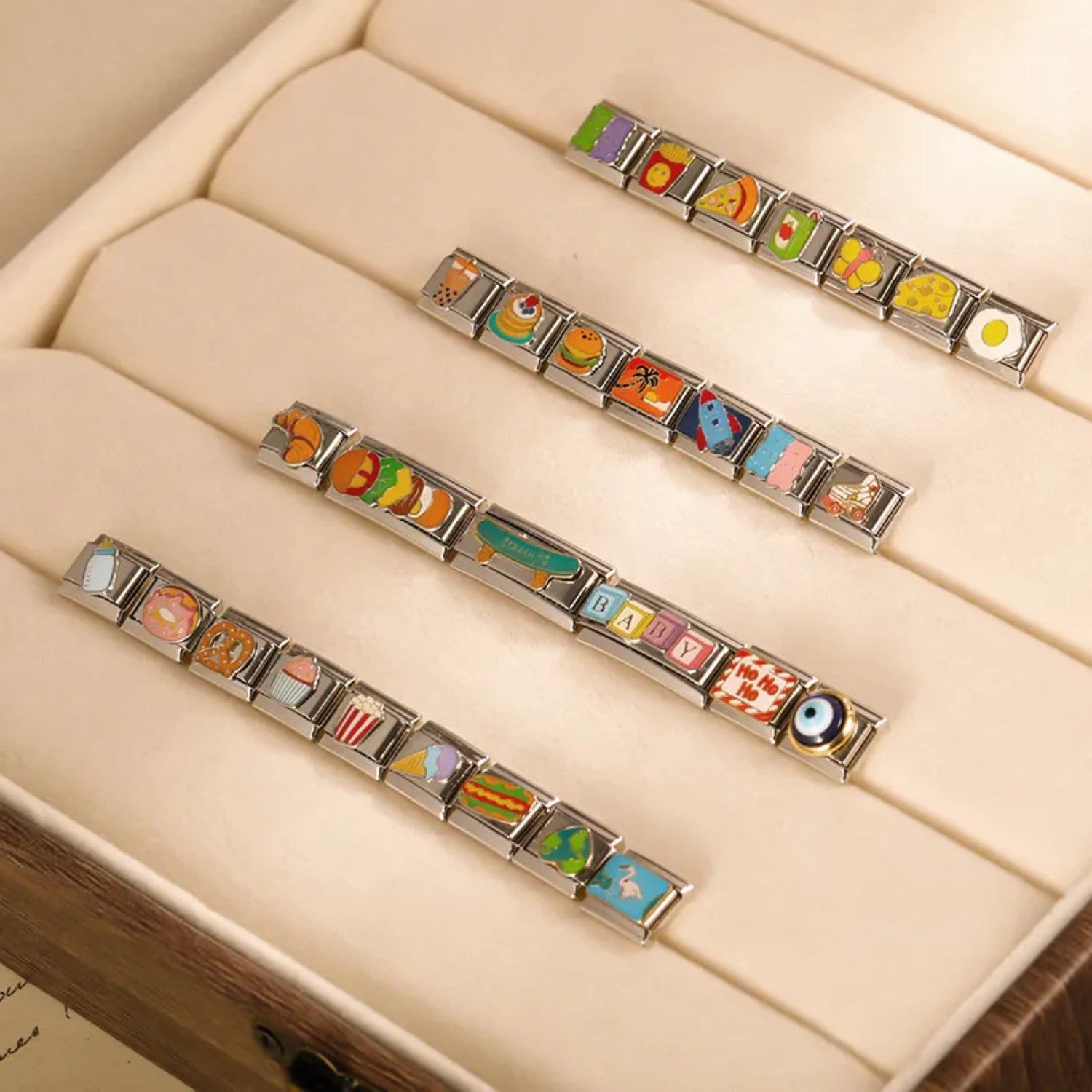 Faseb Unwritten Stainless Steel Italian Charm Bracelet